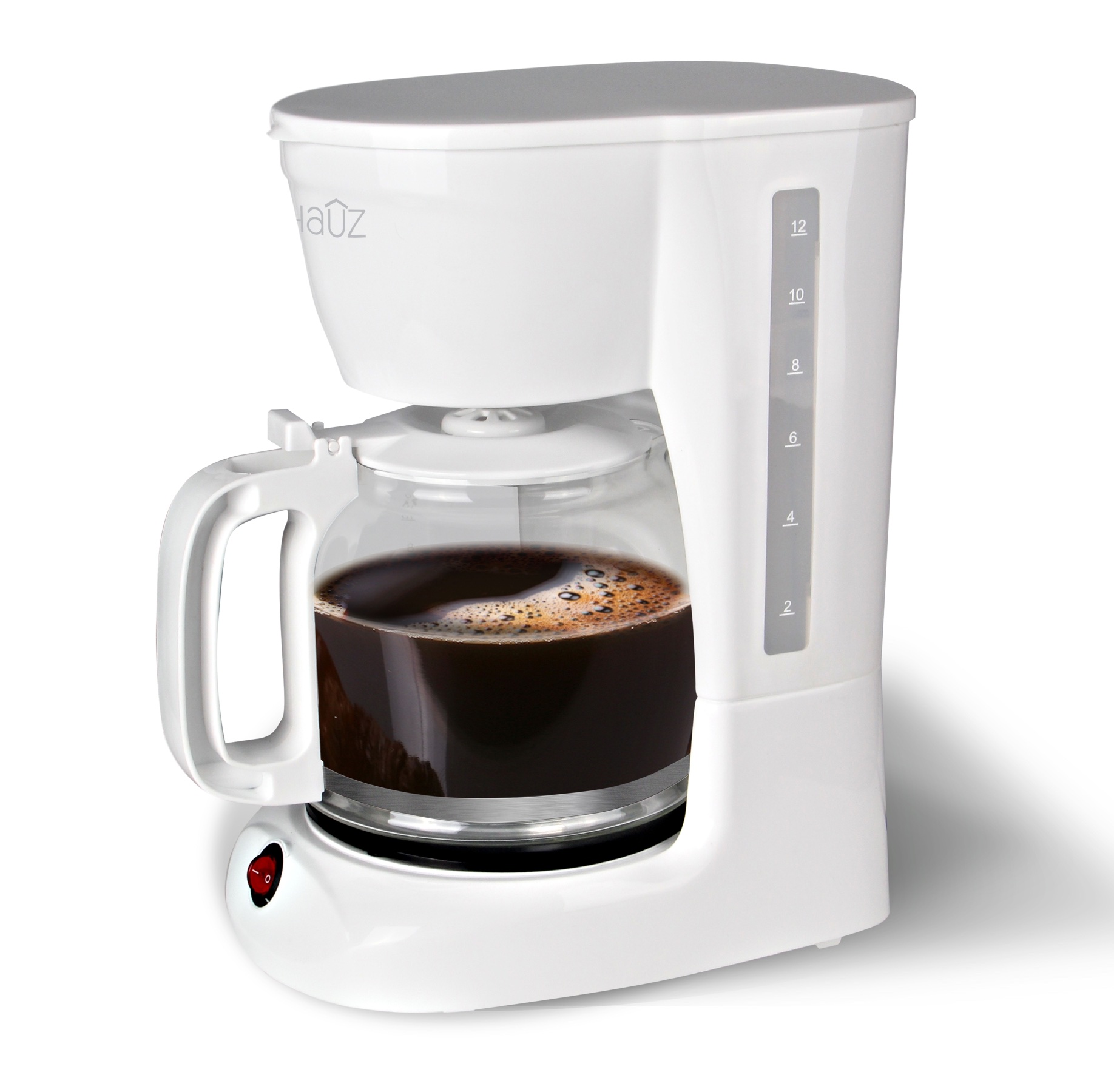 HAUZ 12-Cup Coffee Maker – White, 1.8 L
