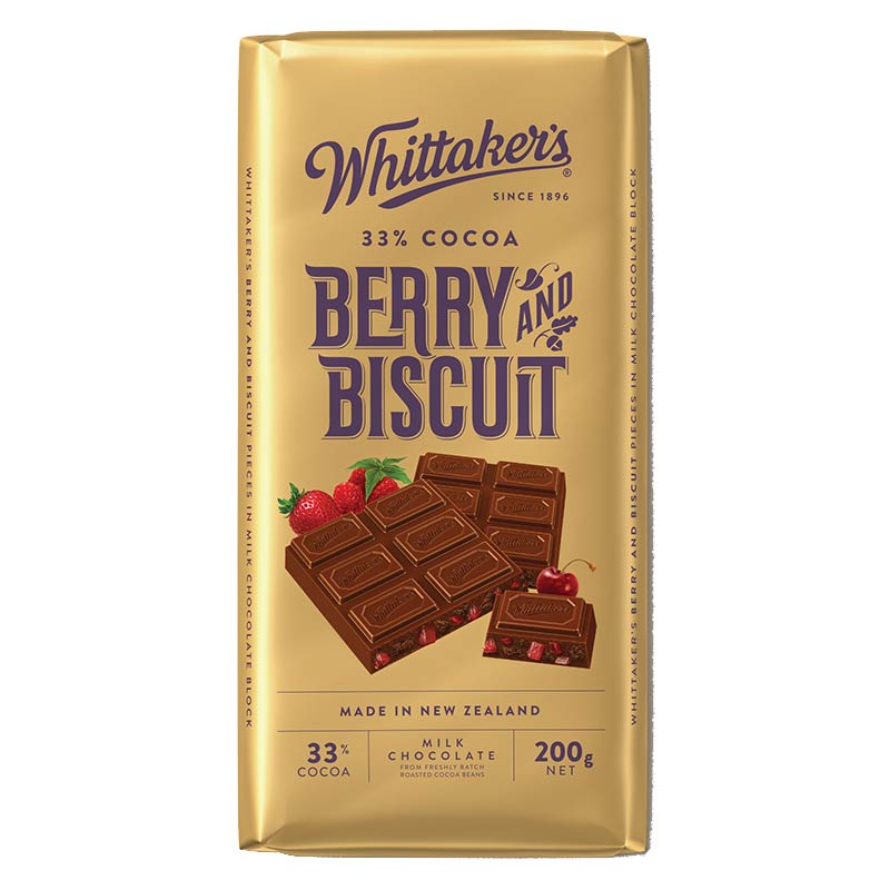 Whittaker’s Berry & Biscuit Block — 200 g