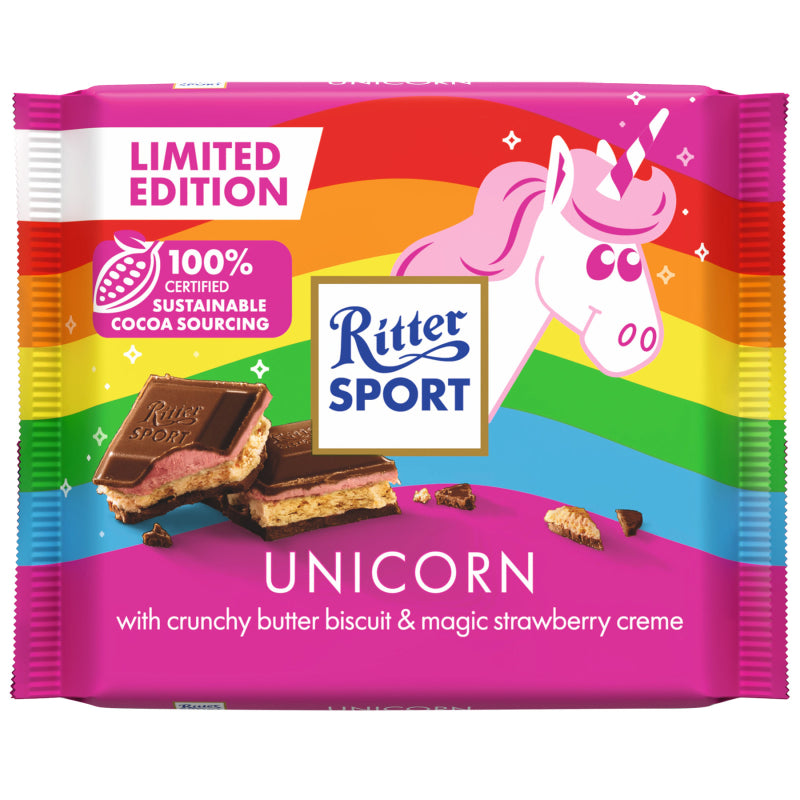 Ritter Sport Unicorn Strawberry Crème & Butter Biscuit 100 g