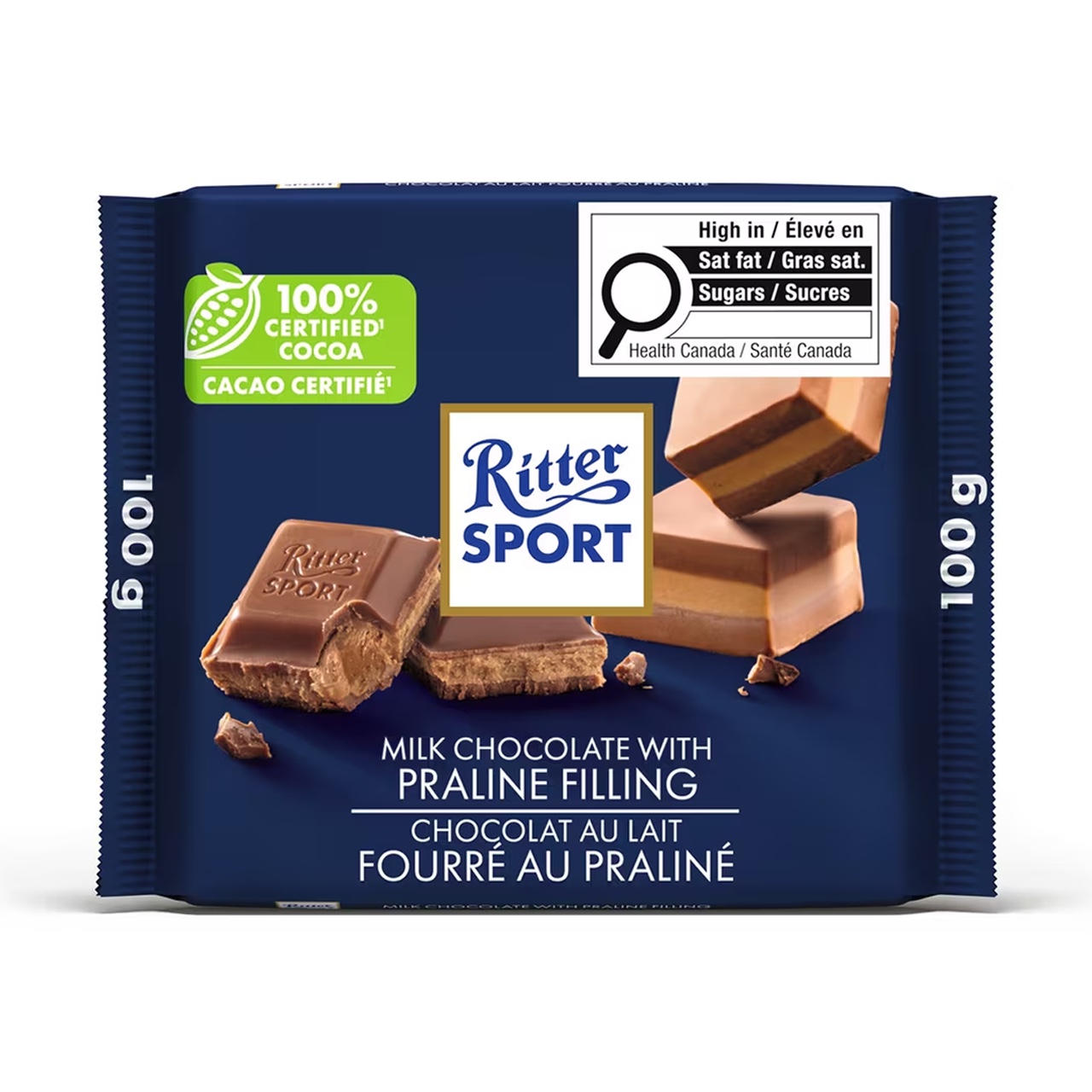 Ritter Sport Milk Chocolate with Praline Filling 100 g