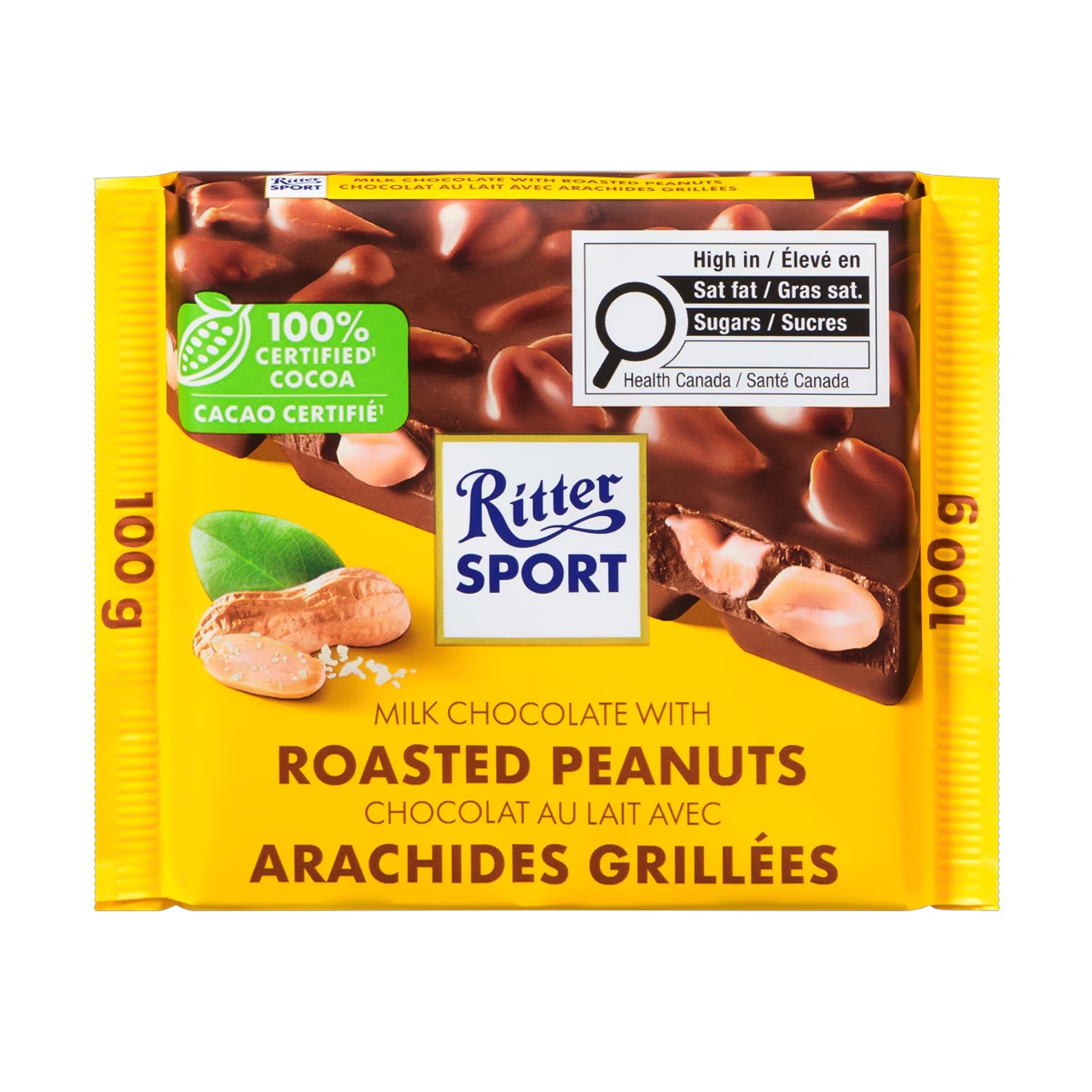 Ritter Sport Milk Chocolate with Roasted Peanuts 100 g