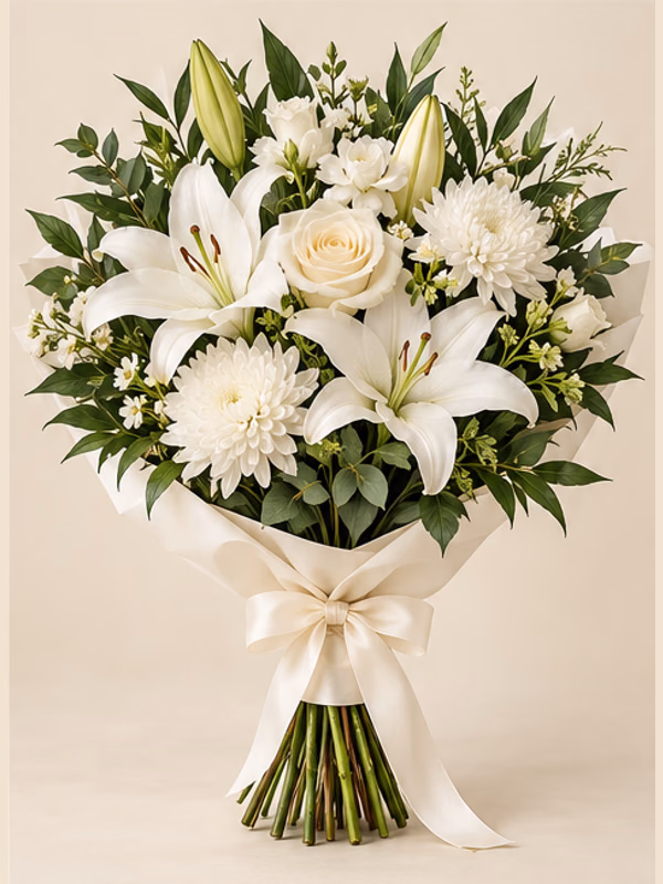 Funerals & Sympathy bouquet design sample