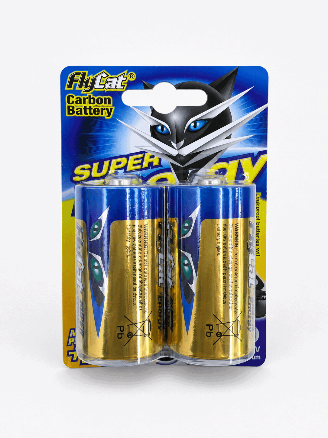 FlyCat Super Energy Carbon Battery — D 2-Pack