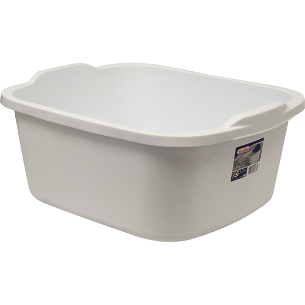 Sterilite White Rectangular Dishpan — 18 qt