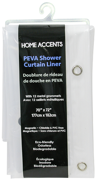 Home Accents Clear PEVA Shower Curtain Liner
