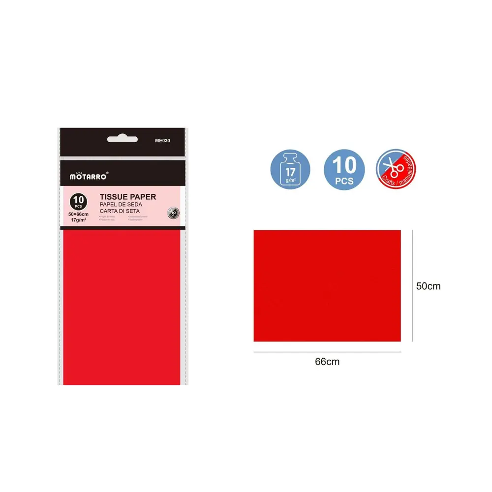 Mötarro Red Tissue Paper — 10 Sheets
